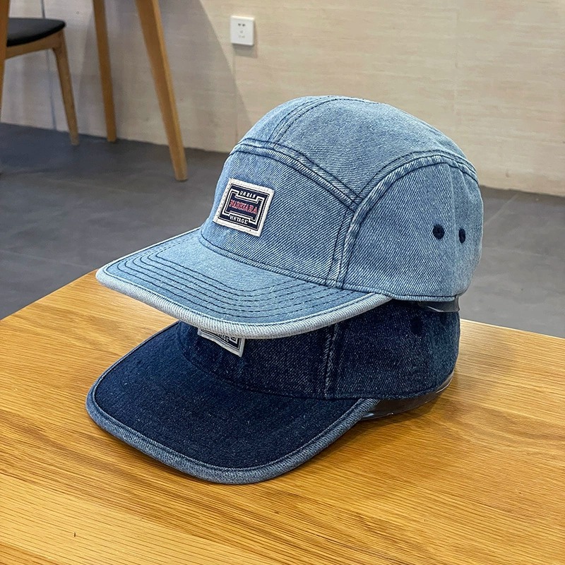ヴィンテージ風、つばが平らなデニム素材の野球帽。男女兼用、原 - Corduroy Cap 5 Panel のレビューと価格